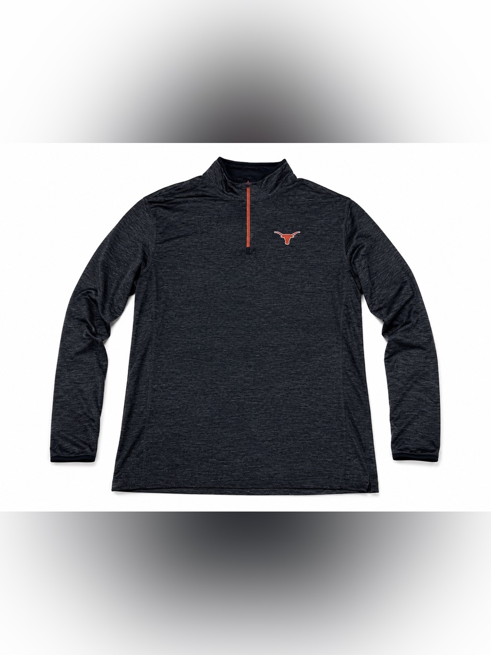 Colosseum Men's Charcoal Performance Quarter-Zip with Orange Logo